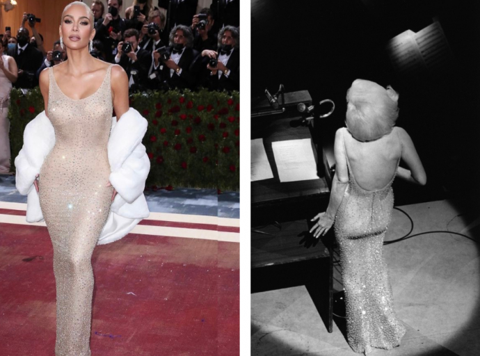 Kim Kardashian illumina il Met Gala indossando l’abito originale di Marilyn Monroe