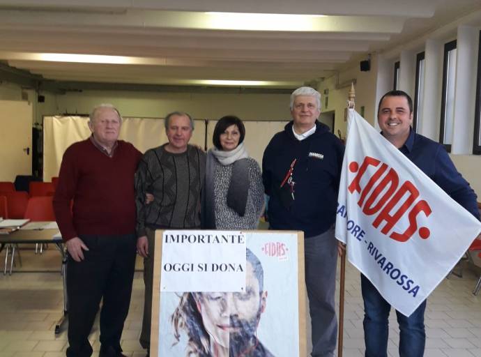 Prima donazione di sangue dell'anno per la Fidas Lombardore-Rivarossa, il 24 gennaio