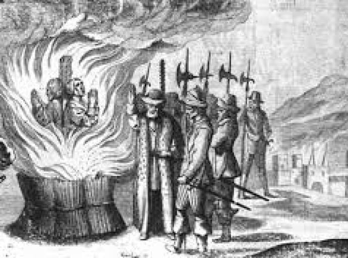1655: il massacro dei valdesi in Piemonte. Tristemente noto come le "Pasque Piemontesi"
