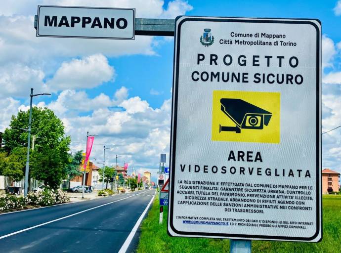 Con il posizionamento di 100 telecamenre di videosorveglianza e un sistema da 600mila euro, ora Mappano è "Comune sicuro"