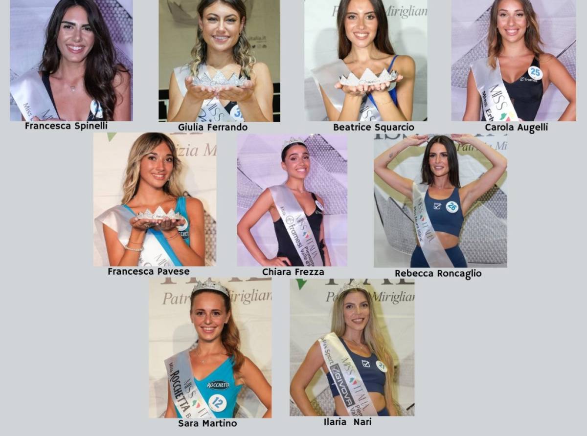 Nove ragazze torinesi in gara alle prefinali di Miss Italia 2024. Si contenderanno l'accesso alla finale a Numana nelle Marche