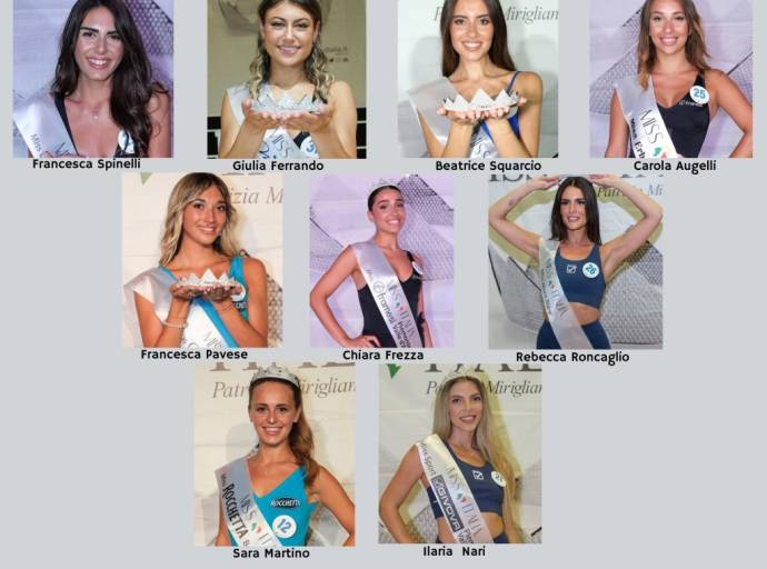 Nove ragazze torinesi in gara alle prefinali di Miss Italia 2024. Si contenderanno l'accesso alla finale a Numana nelle Marche