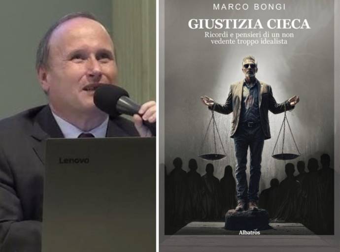 "Giustizia cieca", il nuovo libro di Marco Bongi: la disabilità visiva raccontata tra idealismo, malagiustizia e impegno civile
