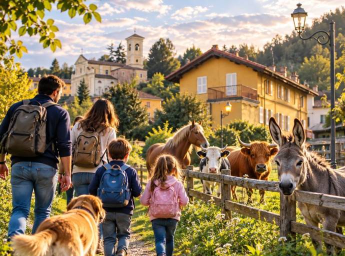 Monteu da Po, una domenica a passo lento: bambini e famiglie alla scoperta degli animali della fattoria