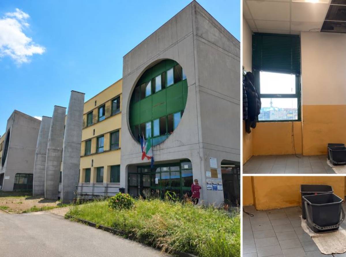 Ciriè, piove in aula al D'Oria: la 2EAR lascia i banchi vuoti per protesta