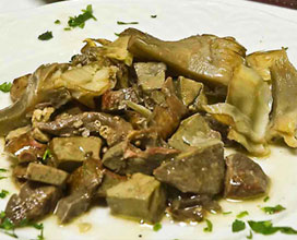 coratella d abbacchio con i carciofi