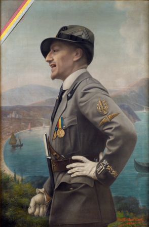 Enrico Marchiani Ritratto di Gabriele dAnnunzio in uniforme da Ardito. Olio su tela